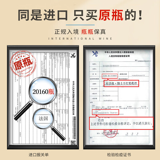 CANIS FAMILIARIS布多格 法国原瓶进口红酒 骑士干红葡萄酒 750ml*6支礼盒整箱装