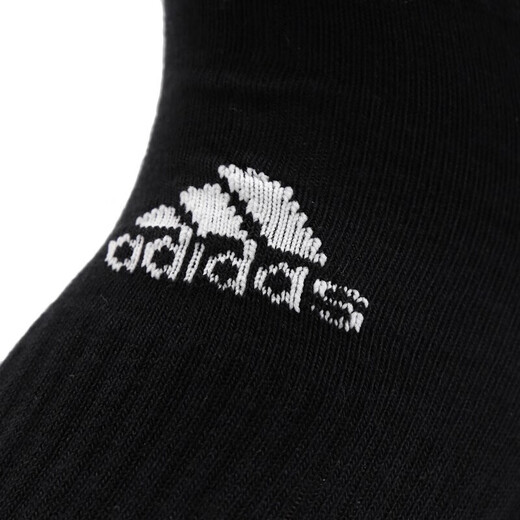 阿迪达斯（adidas）袜子男女 2025夏季新款运动休闲袜跑步训练透气耐磨低帮男袜女袜 FH6629/黑色/中筒/单双装 L