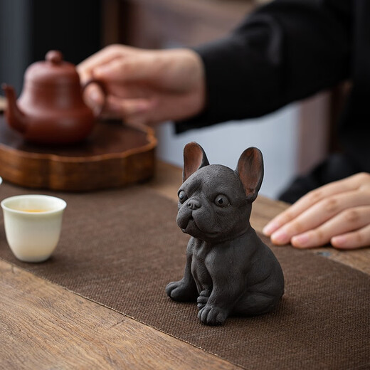 Yuxuan Creative Purple Clay Tea Pet Zodiac Dog Ornaments Boutique Can Raise Pastoral Dogs Prosperous Tea Accessories Handmade Tea Play ZL--Pastoral Dog
