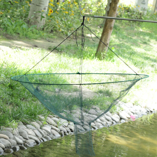 Conversion rate round open pull-out folding net fishing net floating net shrimp cage shrimp net shrimp basket diameter 100 cm + 5 bags of bait + rope