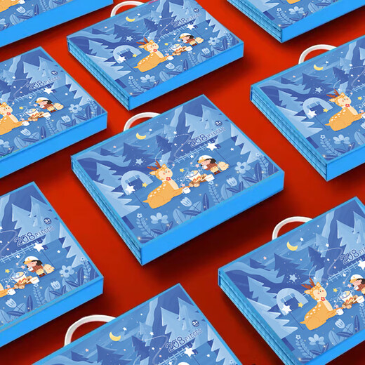 Kinderspielzeug Girls Jungen Malerei Set Pinsel Geschenkbox Kindergärtner Grundschüler 3-10 Jahre alte handgefertigte DIY-Zeichnungswerkzeuge Kunstschule Versorgung Geburtstagsgeschenk Blau Abenteuer