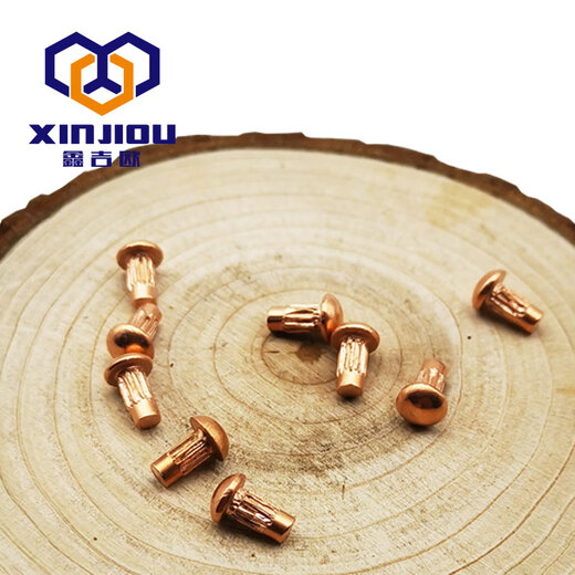 Aluminum sign rivets Pure copper Copper knurled rivets Iron galvanized nameplate rivets Half round head solid trademark rivets Round cap Motor nameplate rivets M2M2.5M3M4 M2*4 (200 pieces) Aluminum material