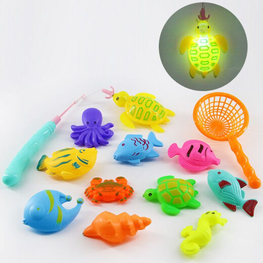 Zhongjianxing Children's Fishing Pool Set Baby Magnetic Fishing Toy Inflatable Pool Fishing Pond Park Square Night Market Stall 130 Experience Package Can Play for About 5 People