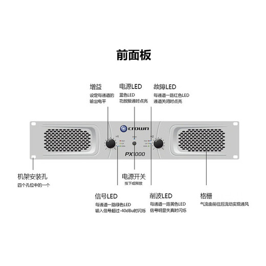 
DAMEIS optional CROWN/Crown PX1000 2000 PX3000 PX4000 Professional amplifier rear-level amplifier Combined KTV amplifier kp2300 kp2500 CROWN PX3000