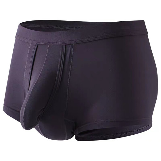 
Two-bedroom, one-living men's underwear separated scrotum support pants men's open-end boxer separating boxer underwear 2024 new model royal blue modal window style L110-130Jin [Jin equals 0.5 kg]