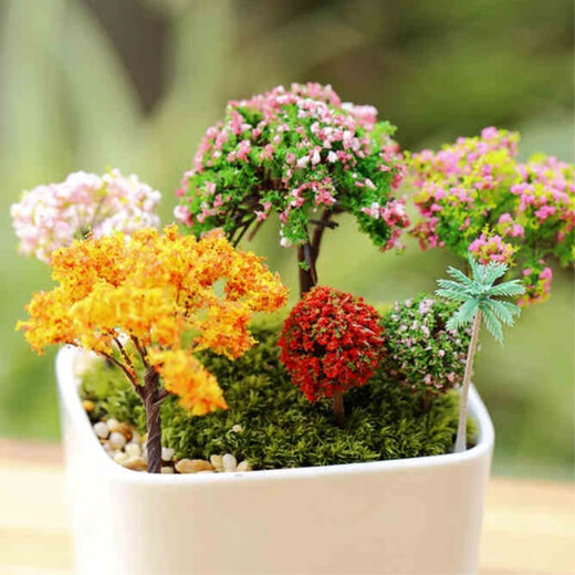 Jingxuan mini artificial tree moss micro landscape diy material landscaping decoration artificial tree ornaments sand table miniature large pine tree