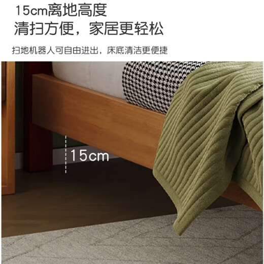Mulinjia children's bed solid wood children's bed boy girl bed small apartment single small bed crib solid wood bed solid wood bed + 10cm environmentally friendly brown mat 135cm*190cm
