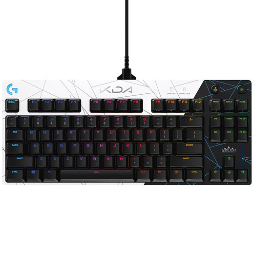 Logitech (G) Pro X Gaming Mechanical Keyboard GPX GAMING RVB Backlit Computer Chicken Compact 87-Key Wired Keyboard Pro Mechanical Keyboard KDA Limited Edition T-axis