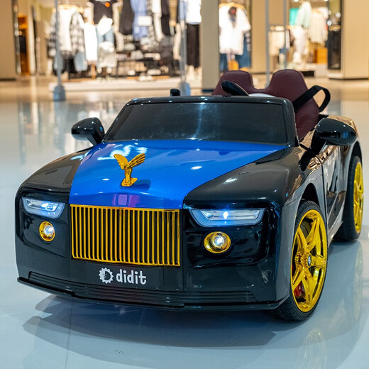 Aitong Rolls-Royce Children's Electric Vehicle Four-roues à quatre roues Chapue à quatre roues Hommes et télécommande pour femmes Can Assis Toft Baby Car Luxury White Four-Whewe + Remote Control Auto-Driving + Large Battery Cuir Seat