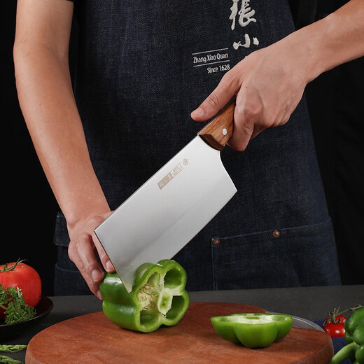 张小泉菜刀家用厨房切片刀不锈钢切肉刀切菜刀单刀厨师刀锋利刀具厨刀