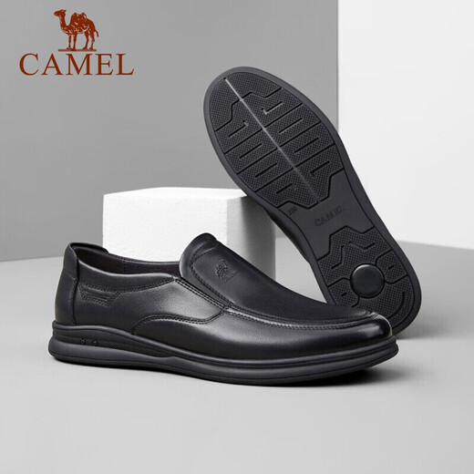 Kamel (Kamel) Business Casual Shoes Middle Middle Herren Kuh weicher Lederfußschuhe A132287560-1 Schwarz 42