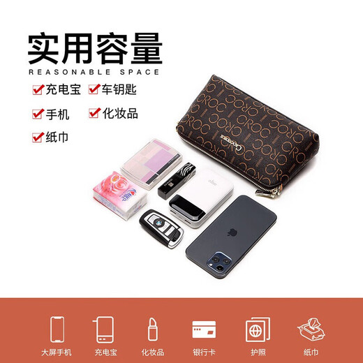 Crocodile Shirt pour femmes Sac à bracelet pour femmes Sac à bandoulière imprimé simple Crossbody Body's Bag Gift Gift V673 Café