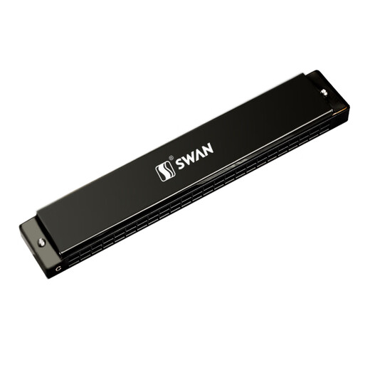 Swan SWAN 24-hole polyphonic harmonica in C key (phoneme marking) black