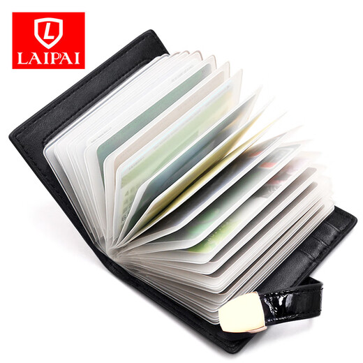 LAI Patrón de cocodrilo Crocodile Bag Card Bag Men and Women Multi-tarjetas Banco Banco Boba Tarjeta de presentación Tarjeta de tarjetas Tarjetas Tarjetas de conductor Licencia de conducir Caso de cuero Negro