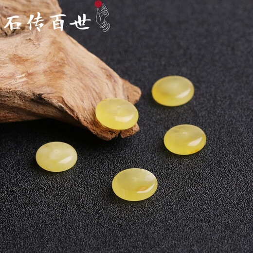 Shichuan Baishi Natural Beeswax Bracelet for Men and Women Single Bead Blood Amber Amber Agate Bracelet Single Bead DIY Bead Accessories Beeswax Spacer Single 10-11*3 mm