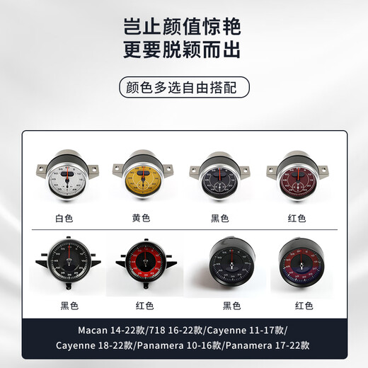Uker Pictures are suitable for Porsche hour hand compass stopwatch macan Cayenne Pame 718 modified instrument panel compass accessories 17-22 Pame (cover + stopwatch note color