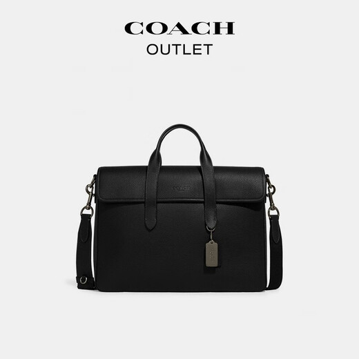 COACH Exclusive Direct Drop Outlet Men's Bag SULLIVAN Document Briefcase Computer Shoulder Bag Business Black