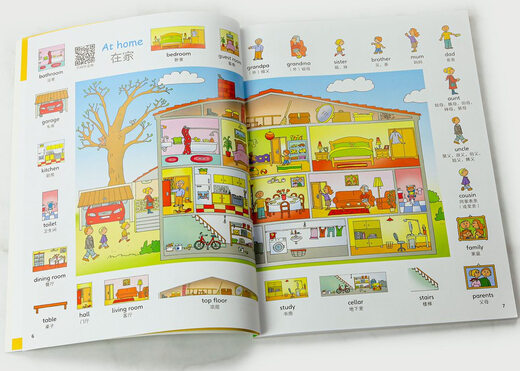 Click-to-sound version, children's English word situation recognition book, 800 commonly used words, a zero-based introduction to enlightenment, scan the audio code to listen, comes with 60 word cards, just tear it up