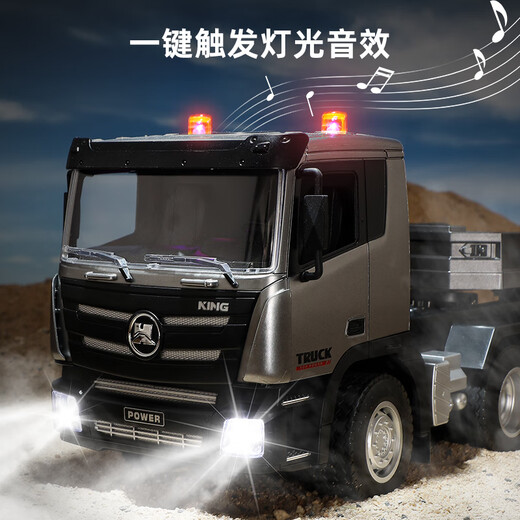 FOPCC Modèle de camion semi-trarelle télécommande à 9 canaux remorque à plate