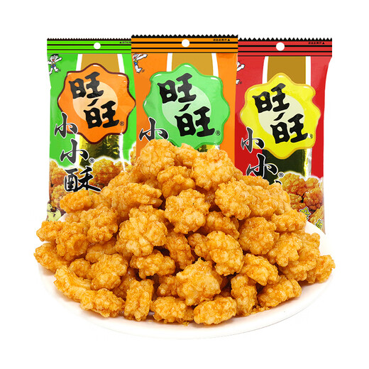 Want Want Little Crispy Chicken Rice Krispies Nostalgic Children's Internet Celebrity Office Drama Catch-Up Puffed Snacks Snacks Snacks Snacks Snacks Snacks Mixed Flavors 10 Packs*18g