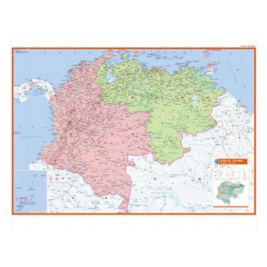 Kolumbienkarte Venezuela Map World Country Map Folio (594 mm*841 mm)