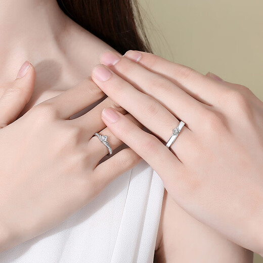 MZMZ platinum couple ring princess knight ring 950 platinum ring birthday anniversary gift for girlfriend platinum model in small quantity in stock