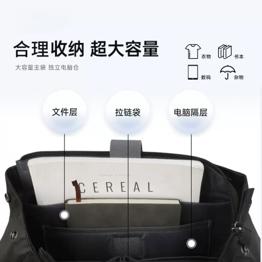 Diplomatie Reisebode Casual Business Rucksack 15-Zoll-Männer und Frauen Handgepäck-Rucksack hellgraues HM-15122L