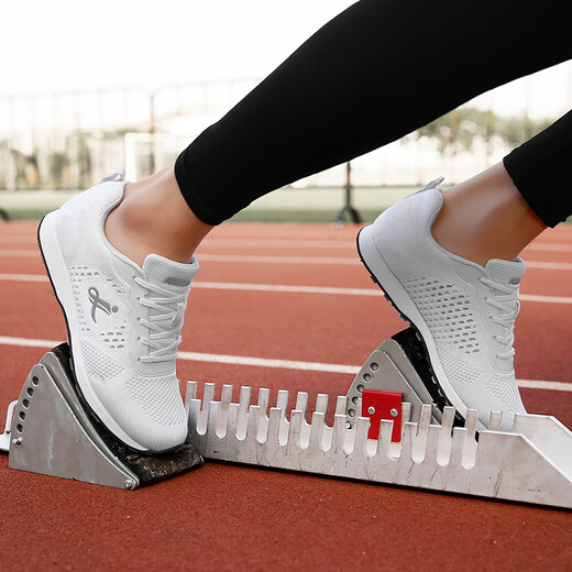 Jinfeng High School Entrance Exam Sports Special Shoes Standing Long Jump Physical Test Shoes Women's Physical Exam Test Shoes Track and Field Running Training Shoes Men 805 Black Special for Running Long Jump 35