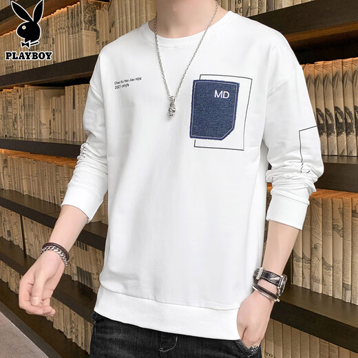 Playboy (Playboy) Logo Sweatshirt Herren 2023 Herbst Neuer runden Hals Top Herren Lose langärmelig