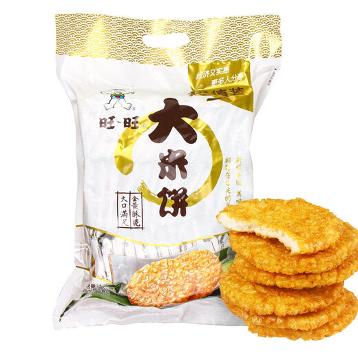 旺旺大米饼1000g整袋袋装锅巴仙贝雪饼膨化休闲网红零食小吃 旺旺大米饼400g