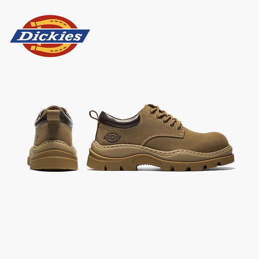 Dickies马丁靴男厚底增高2024秋冬新款户外工装靴休闲百搭男靴 土黄 41 (255mm) 标准码