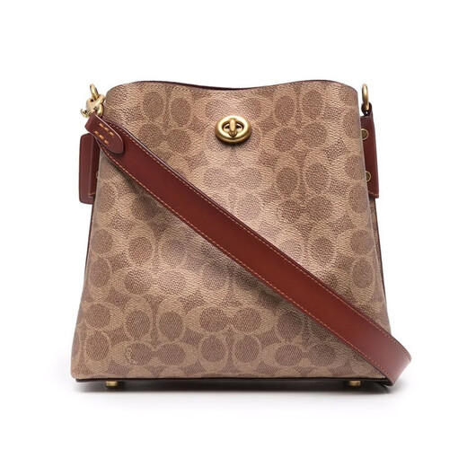 Coach (Coach) Frauen Theke Stil Willow Serie Bucket Bag Handtasche Mode One-Shoulder Crossbody Body Women's Bag Brown C3890B4NQ4 (22*11*22 cm)