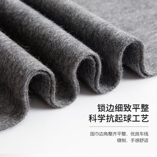 Langsha zodiac year cashmere scarf Chinese red big red shawl women's winter annual party gift box medium gray