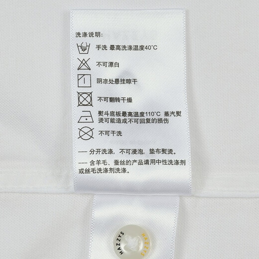 哈吉斯（HAZZYS）男装【伦敦时装周同款】春秋长袖衬衫男士牛津纺衬衣ASCZK1ACK16 白色WT M (170/92A 46)