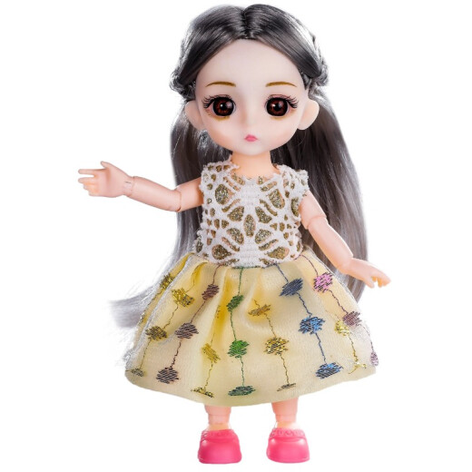 Sugar Rice Doll Toy Girl Set Children Girls Douyin Same Toy Fantasy 3D Simulated Eyes Dress Up Q Cute Doll Princess Play House Gift Princess Fangna [15cm]