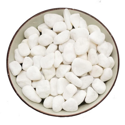 Mengrouju white stone paving garden landscaping pebbles landscape stone natural white stone about 1-2cm/45Jin Jin is equal to 0.5kg whole package