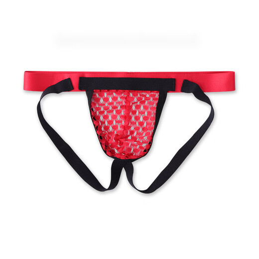 Confidential delivery Men's double-butt underwear sexy thong mesh hollow transparent gay underwear fully exposed buttocks lifting GAY fashion sexy underwear color XXL