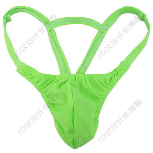 Ye Zimei sexy underwear men's transparent sexy underwear men's temptation thong triangle rear window low waist U protruding men's T-pants 403 one size red