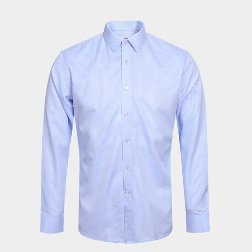 Mailyard / Melya Shirt à manches longues Business Men's Slim Blue Plaid Shirt Professional Casual 684 Blue Plaid M / 40S