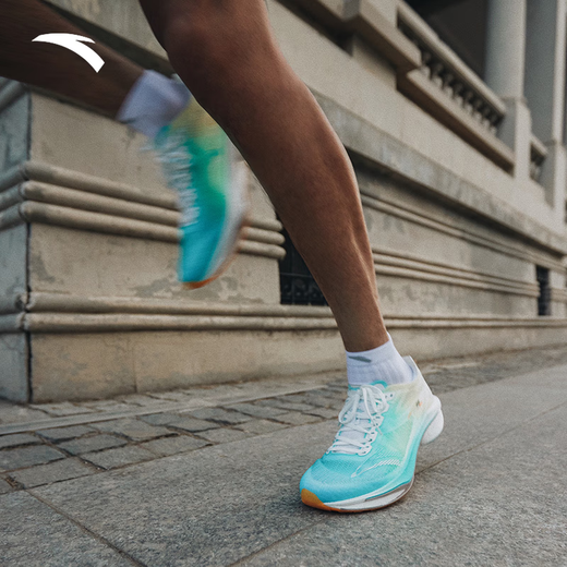 Anta Mach 4 Pro丨Sports Shoes Men's Training Cushioning Running Shoes Men Mach 4PRO Blue/Fluorescent Green/Pure White-1 42 (Male)