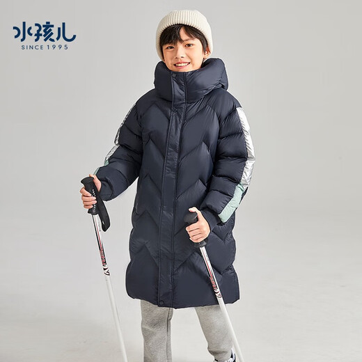 SOUHAIT children's clothing boys and girls mid-length down jacket windproof winter new children's thickened jacket versatile top SHRDND01CR694B09 105