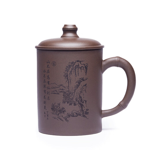 Zun Hu Yixing Zisha Cup Tea Cup Tea Set Large Covered Cup Office Water Cup Original Mineral Purple Mud Mountain Covered Cup Mid-Autumn Festival