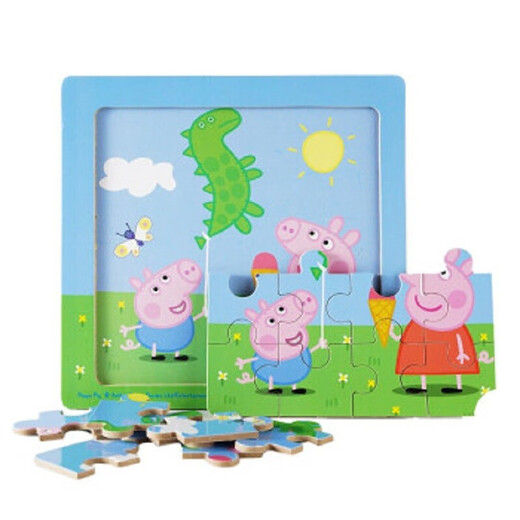 Peppa Pig Sudersea columna para niños Juguetes para niños Big Puzzle Plugin de madera 4-12 años 2-3-6 años Contando patos (9 píldoras)