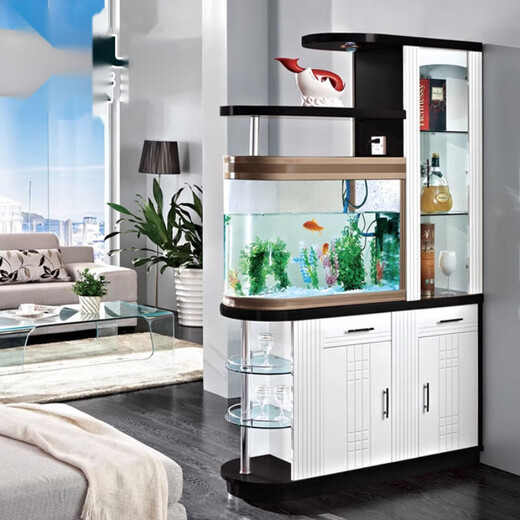 XMSJ Klappschildschirm Partition Haushalt Fischtank Partitionschrank modern