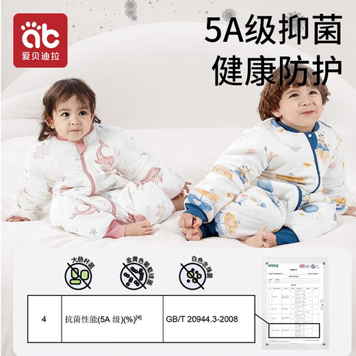 Aibedila Baby Sleeping Bag Autumn and Winter Baby 0-6 Years Old Infant Sleeping Bag Children's Anti-Kick Quilt Sleeping Bag Constant Temperature Split Legs Four Seasons Special Price 10-20 50S Xinjiang Cotton Autumn and Winter Style Medium Thick Cotton Sky Realm M Size Suitable for Height 80-95cm Recommended Age 15 Months-2.5 Years