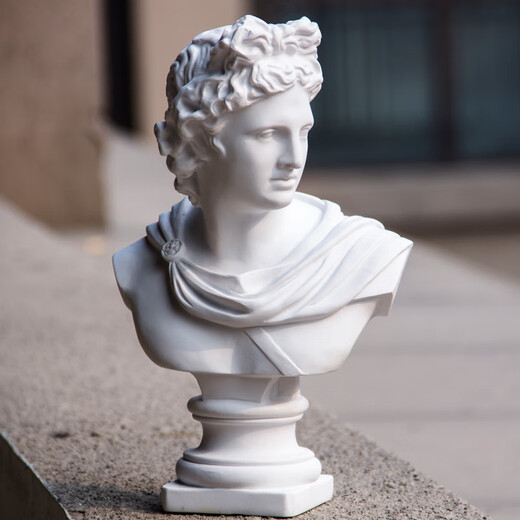 ZSTO resin Apollo plaster statue ornaments large sketch plaster head 31cm character plaster model sculpture
