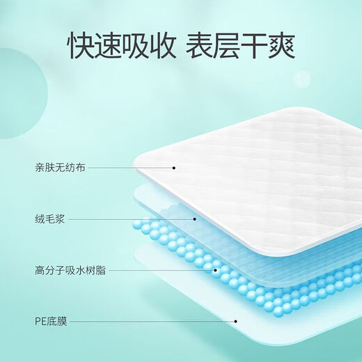 五羊婴儿隔尿垫50片防水透气一次性防漏尿垫宝宝儿童柔软尿垫 五羊婴儿隔尿垫10·片X2包