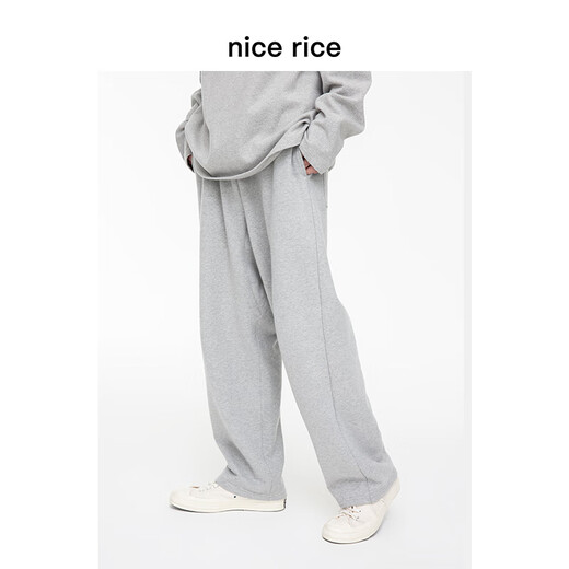 
nice rice good rice r. Series 500G cotton straight casual trousers [same style in the mall] NCQ12027 gray mist blue (500g) L
