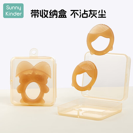 SunnyKinder Teething Stick for 3-month-old babies in the oral period, teething stick for babies over 6 months old, soothes teething period, prevents eating hands, striped + polka dot style