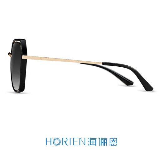 HORIEN (HORIEN) sunglasses, women's sun protection, myopia, sunglasses, big face, slimming driving mirror, N6621, gray film, N26P gray film